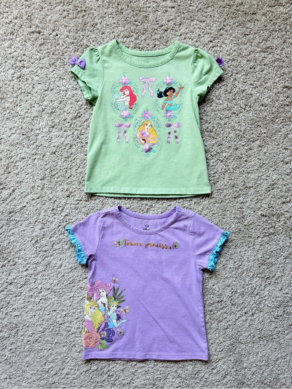 NWOT Disney Girls Short Sleeve Princess T-Shirt Bundle 4T - Picture 1 of 6